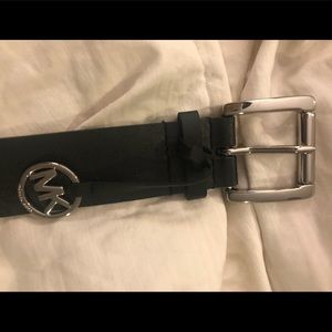 Michael Kors Black Synthetic Leather Belt NEW!